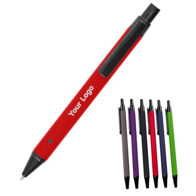 Colorful Flat Aluminum Click Ballpoint Pen